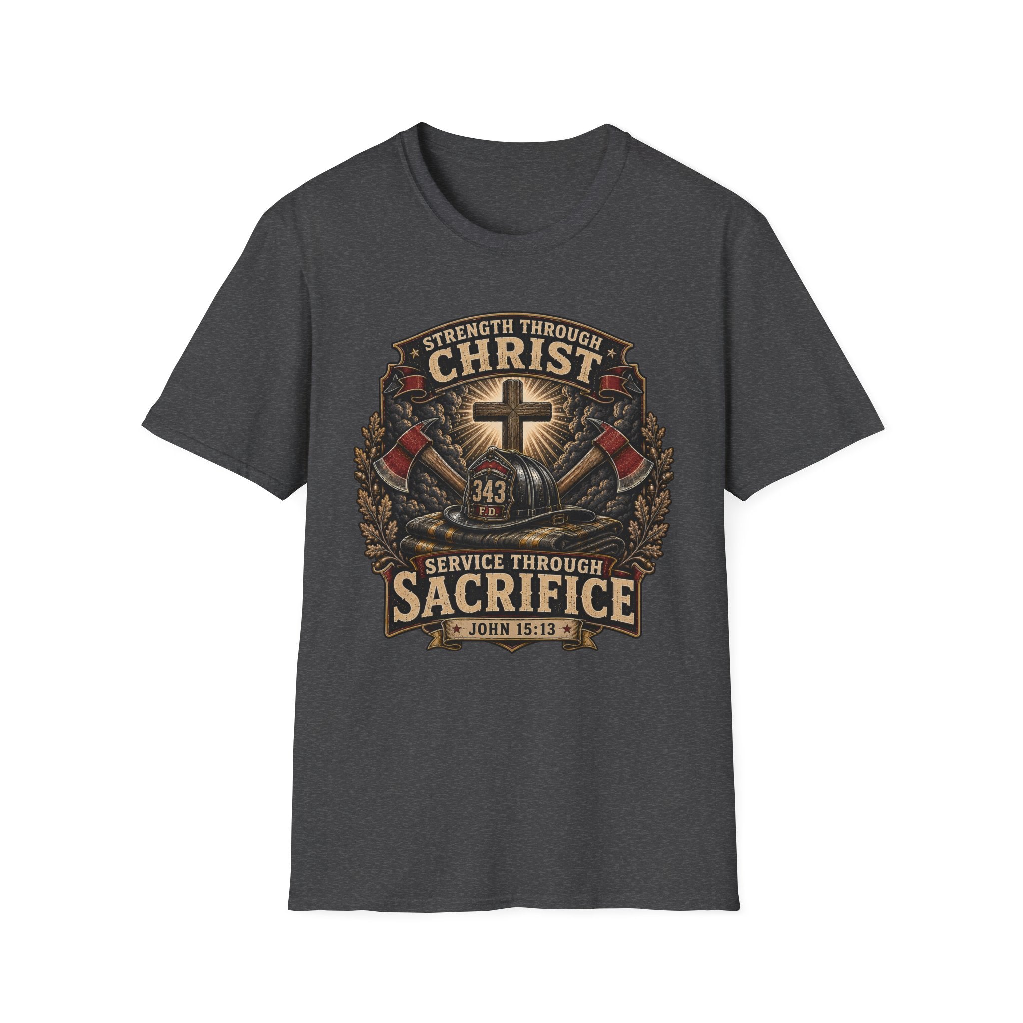 Strength Through Christ Firefighter T-Shirt