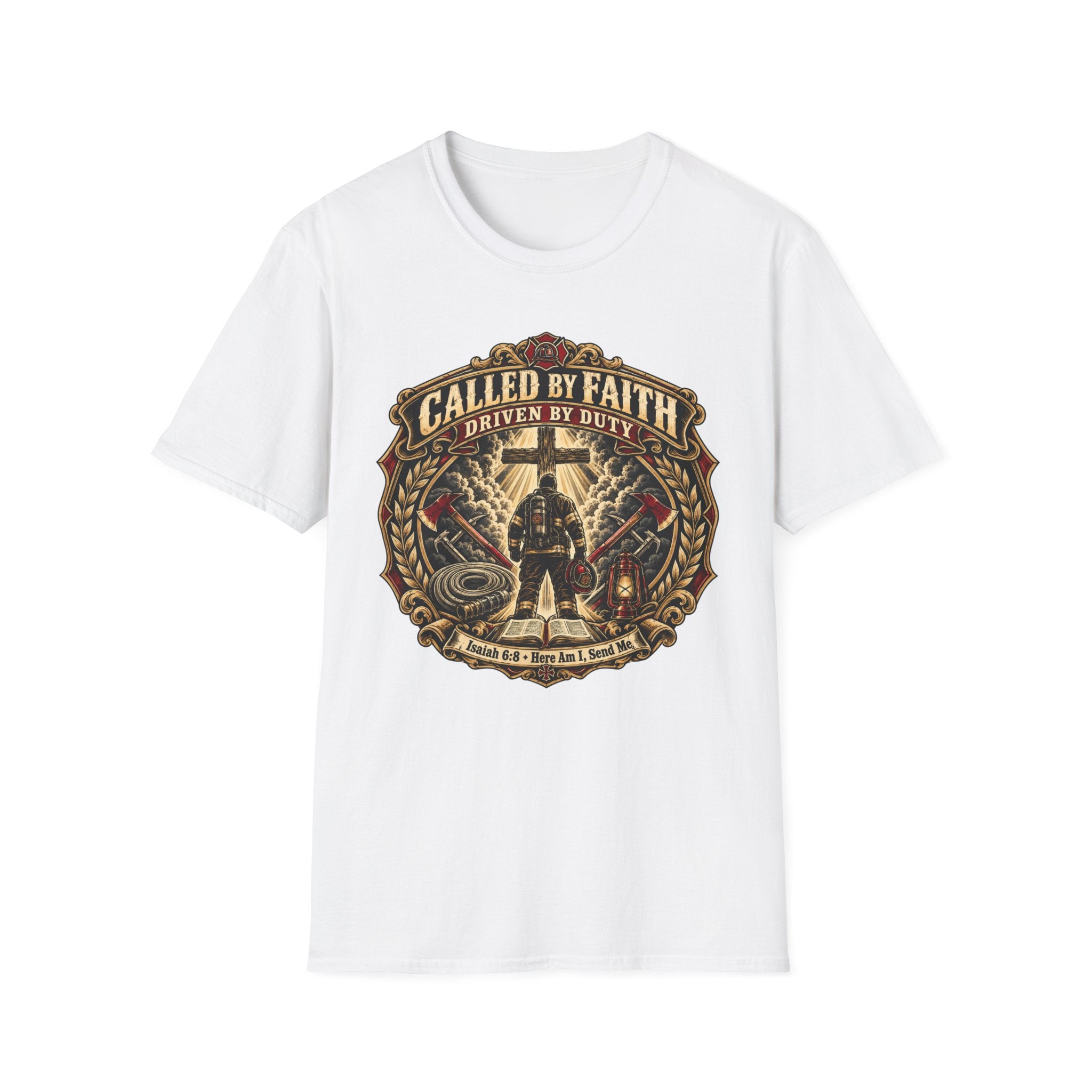 Called By Faith, Driven By Duty Firefighter T‑Shirt