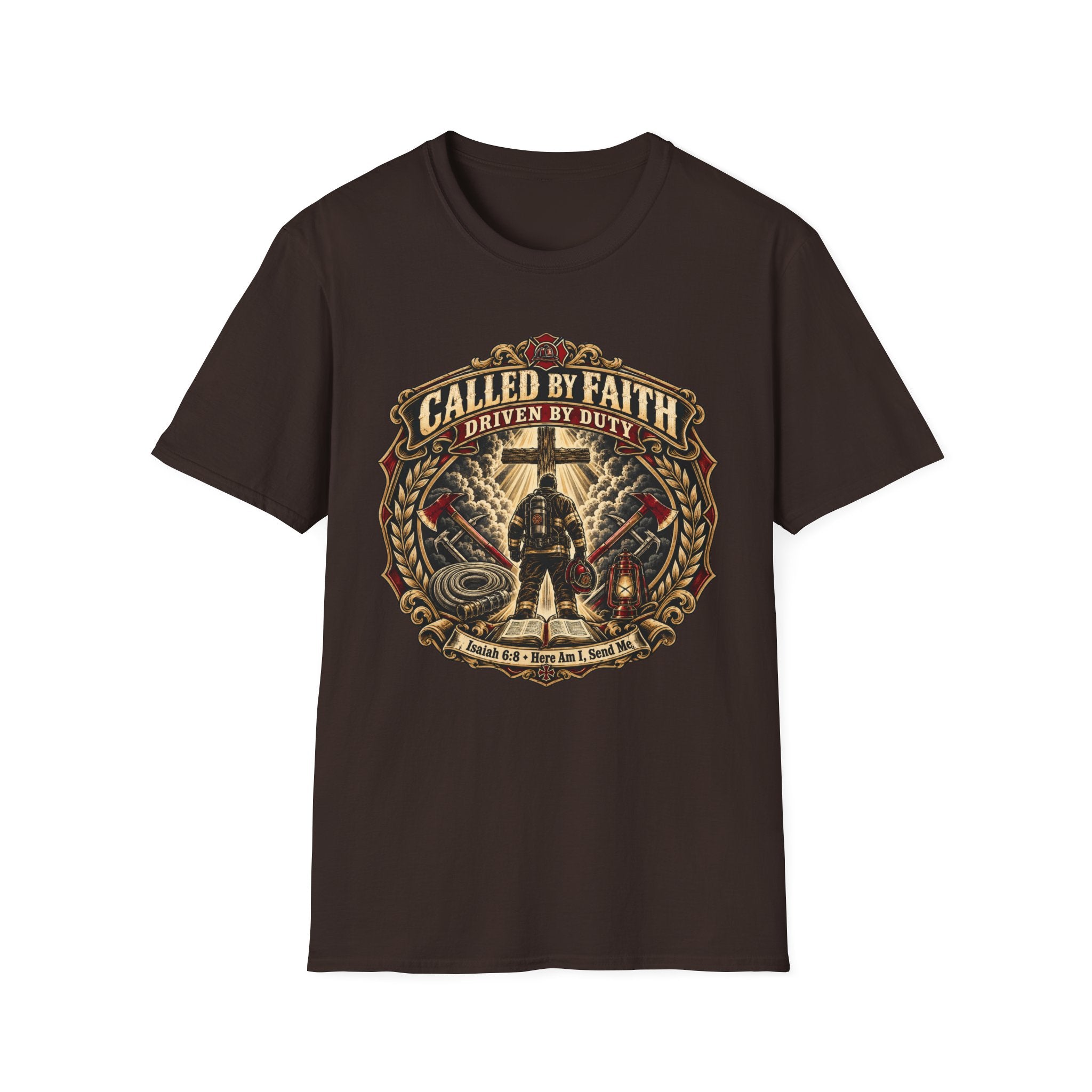Called By Faith, Driven By Duty Firefighter T‑Shirt