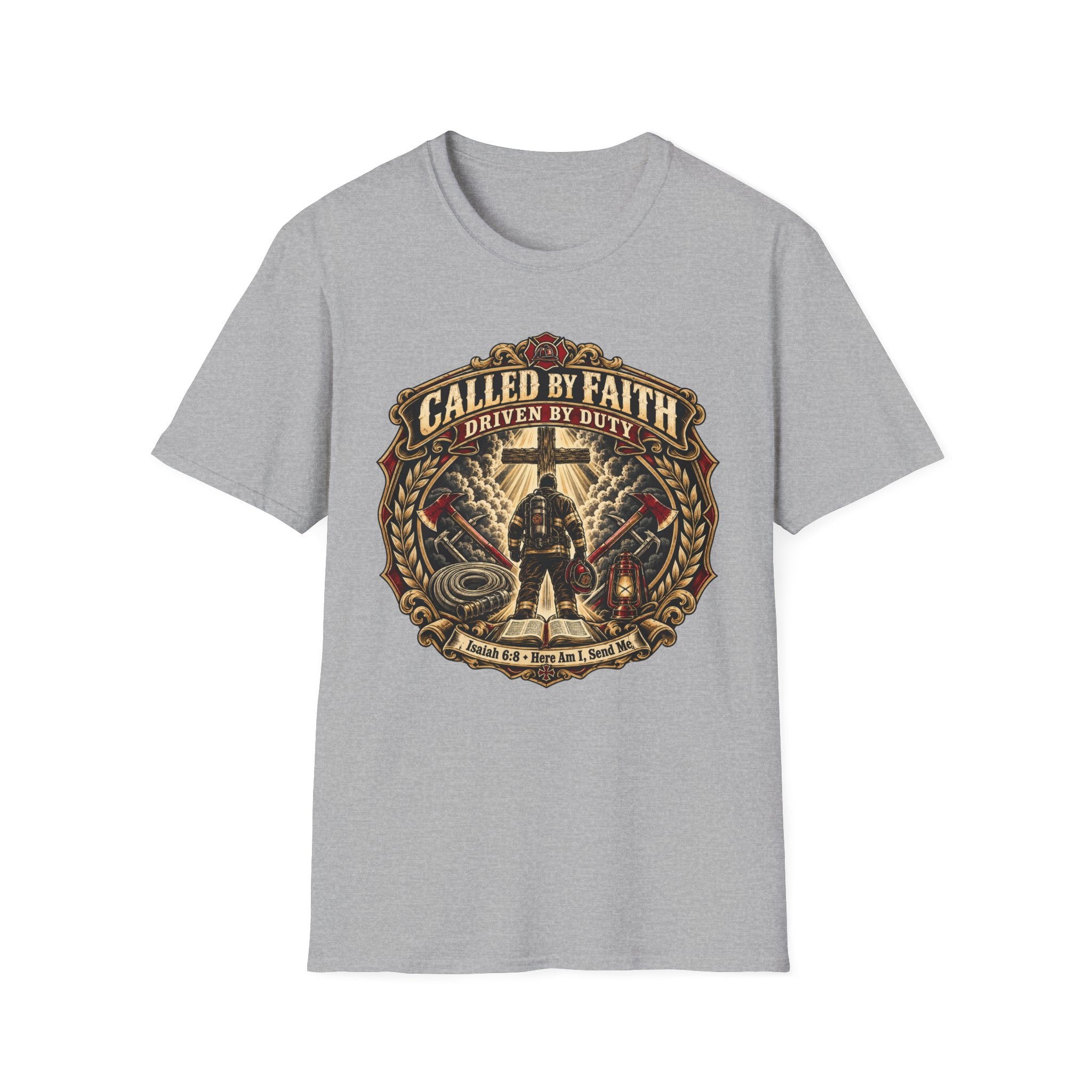 Called By Faith, Driven By Duty Firefighter T‑Shirt
