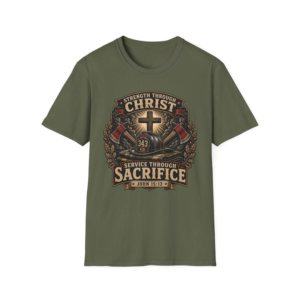 Strength Through Christ Firefighter T-Shirt
