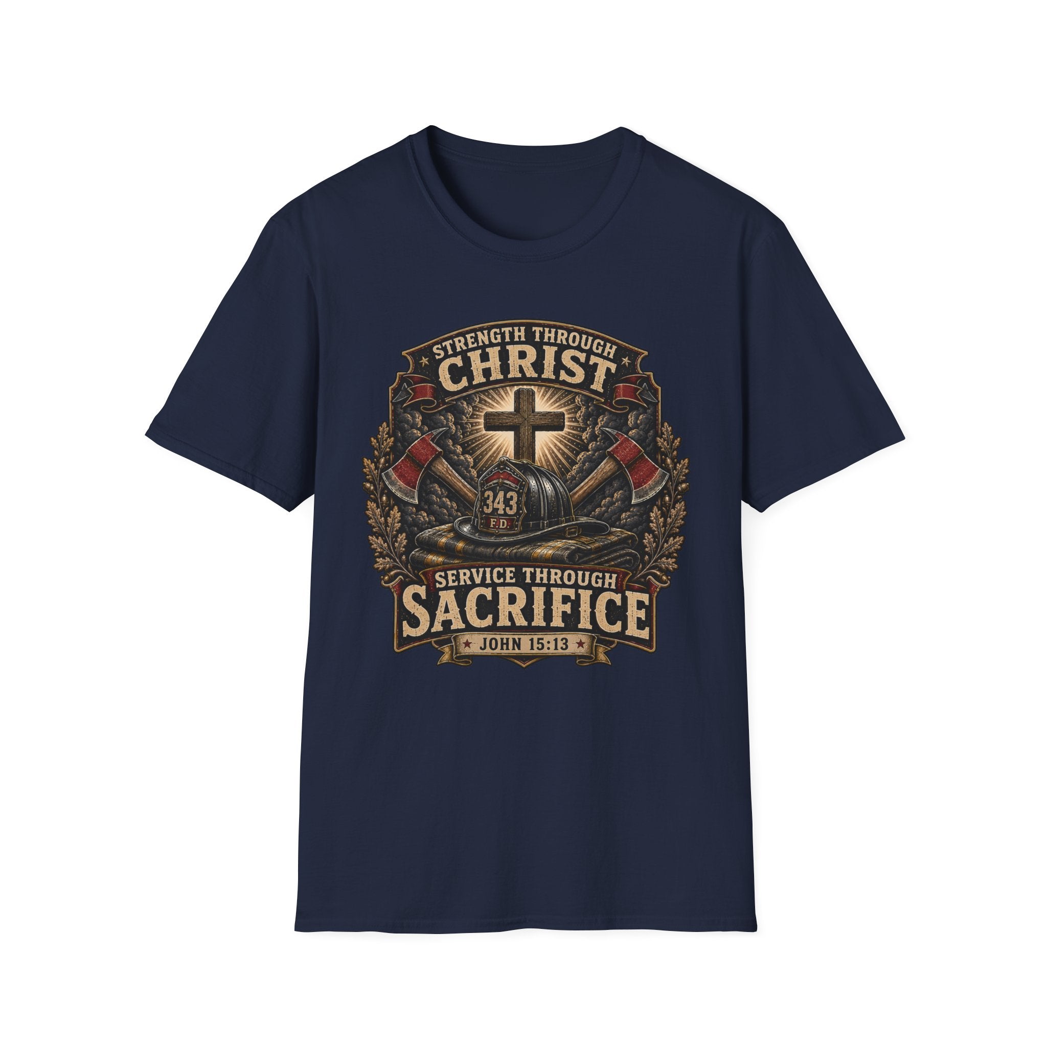 Strength Through Christ Firefighter T-Shirt