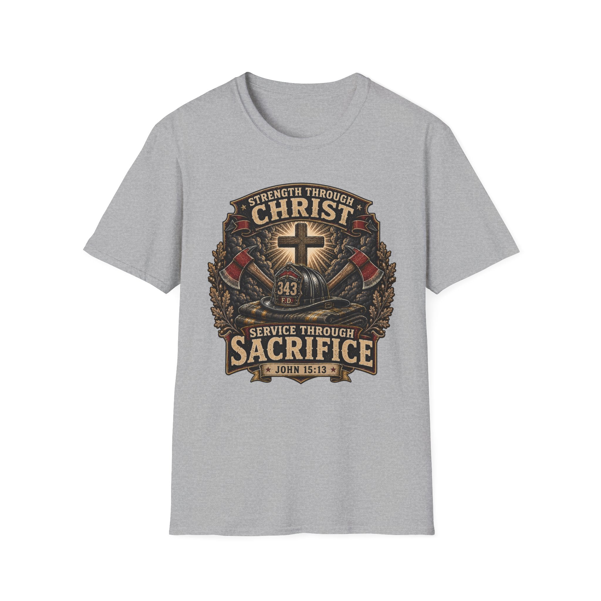 Strength Through Christ Firefighter T-Shirt