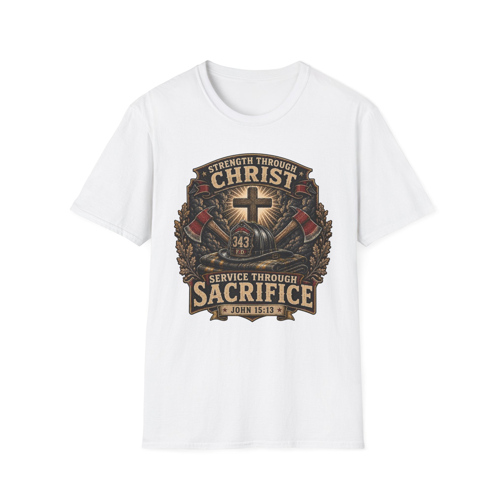 Strength Through Christ Firefighter T-Shirt