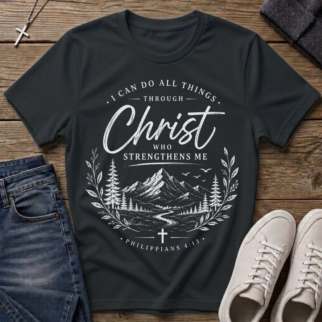 I Can Do All Things Through Christ Philippians 4:13 Christian T-Shirt
