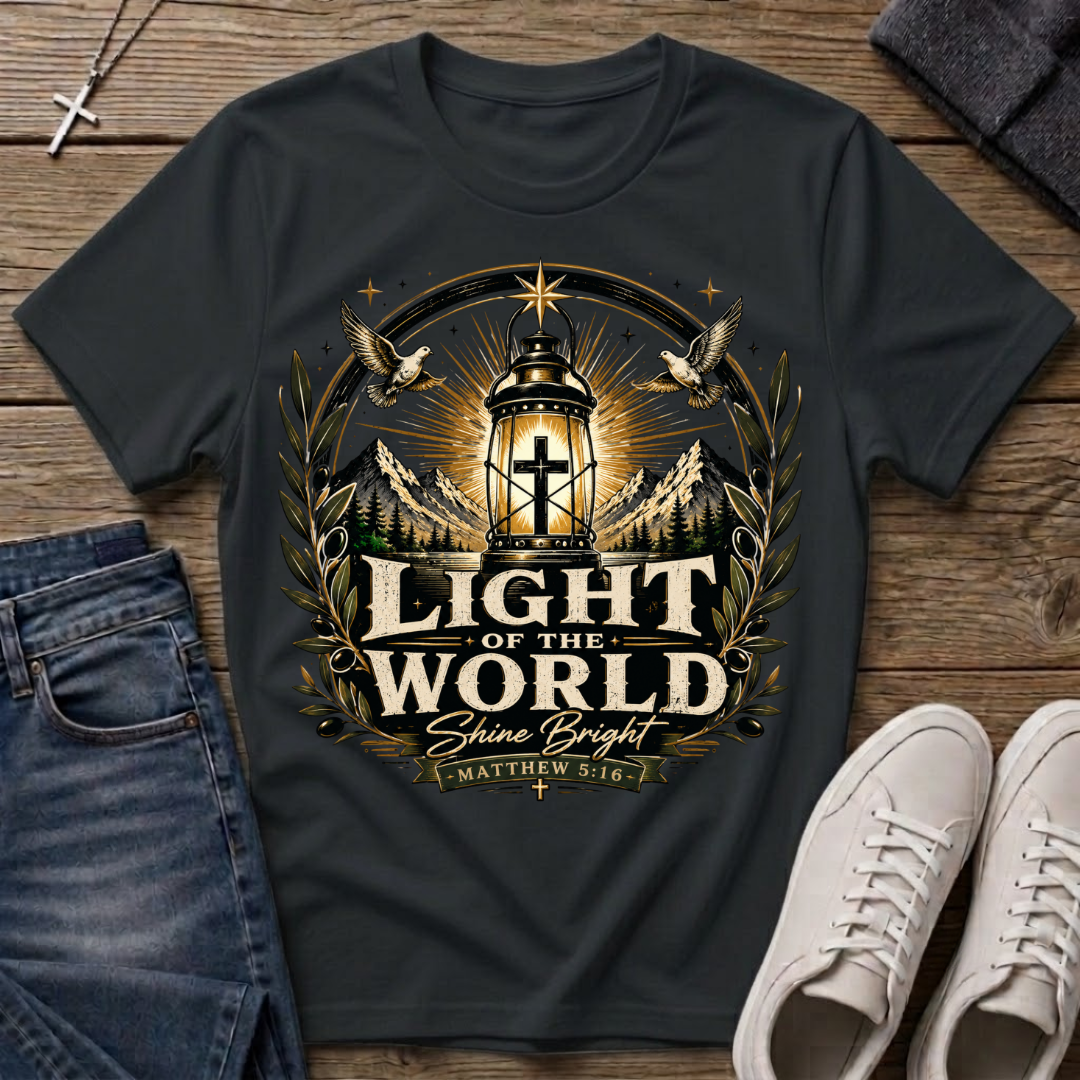 Light of the World Matthew 5:16 Christian T-Shirt