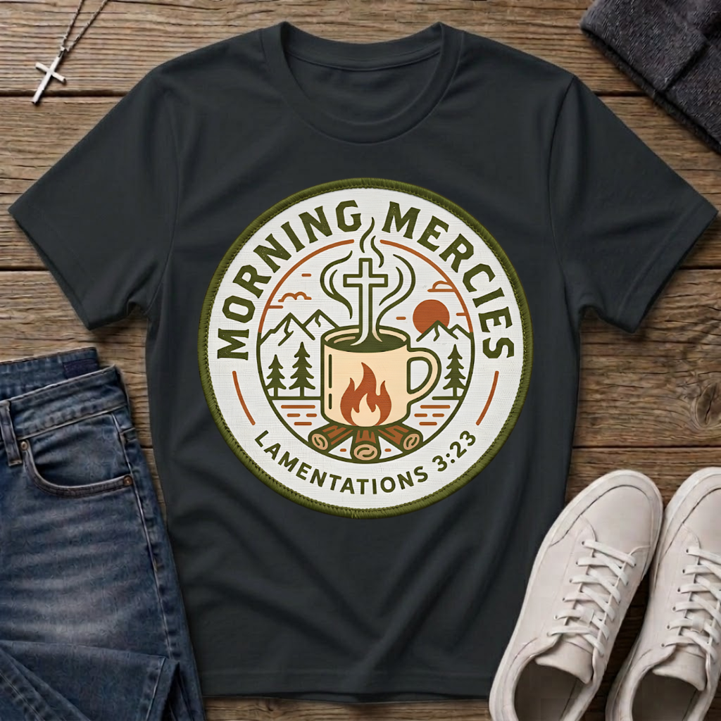 Morning Mercies Lamentations 3:23 Christian T-Shirt
