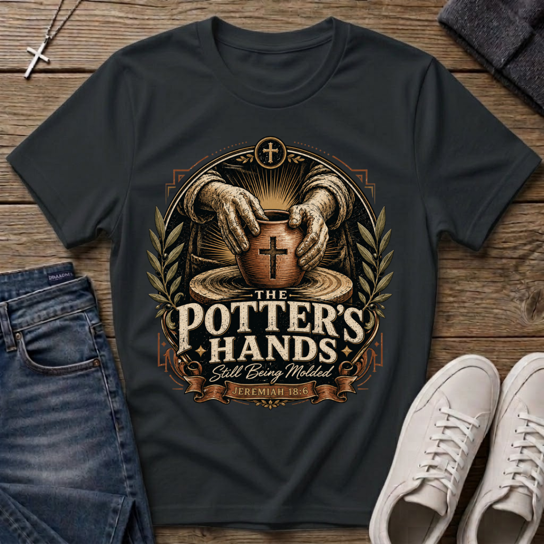 The Potter's Hands Jeremiah 18:4 Christian T-Shirt