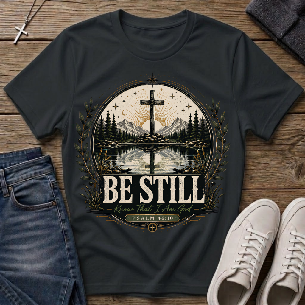 Be Still Psalm 46:10 Christian T-Shirt