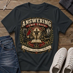 Answering Two Calls Matthew 5:16 Firefighter T-Shirt