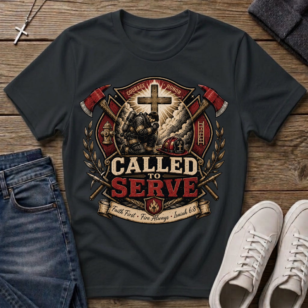 Called to Serve Christian Firefighter T-Shirt