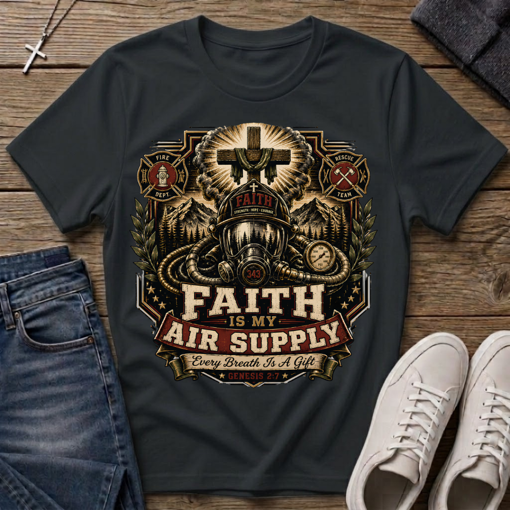 Faith Is My Air Supply Genesis 2:7 Christian T-Shirt