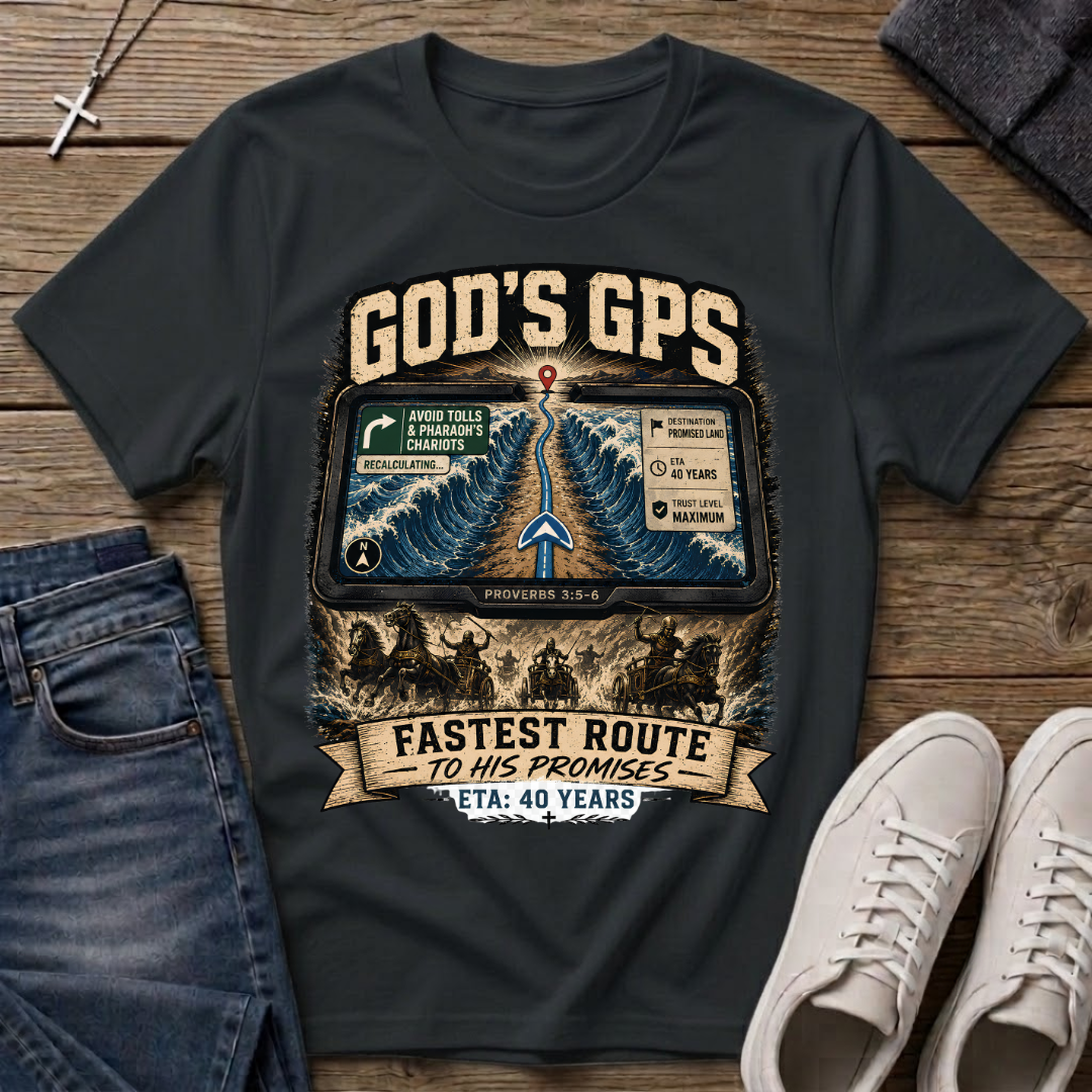God's GPS Fastest Route to His Promises Christian T-Shirt