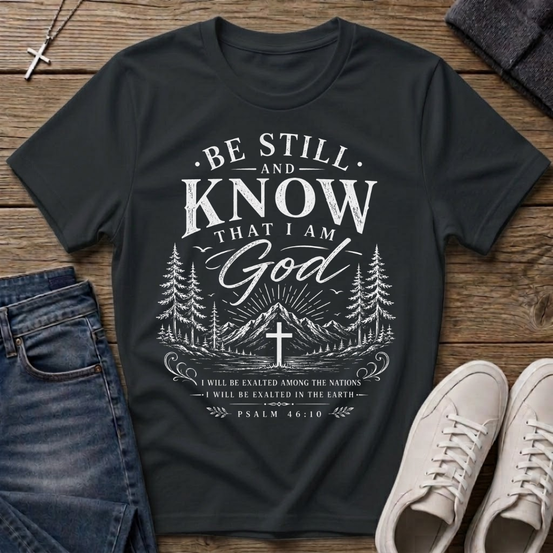 Be Still and Know Psalm 46:10 T-Shirt