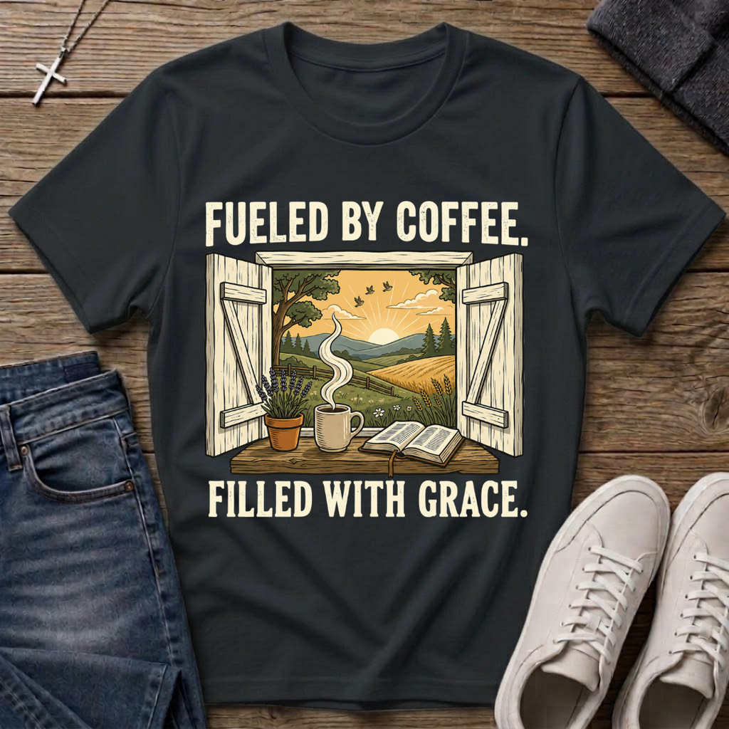 Fueled By Coffee Filled With Grace T-Shirt