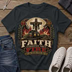 Faith Through the Fire Daniel 3:25 Christian T-Shirt