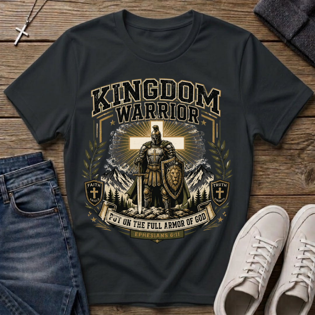 Kingdom Warrior Ephesians 6:11 Christian T-Shirt