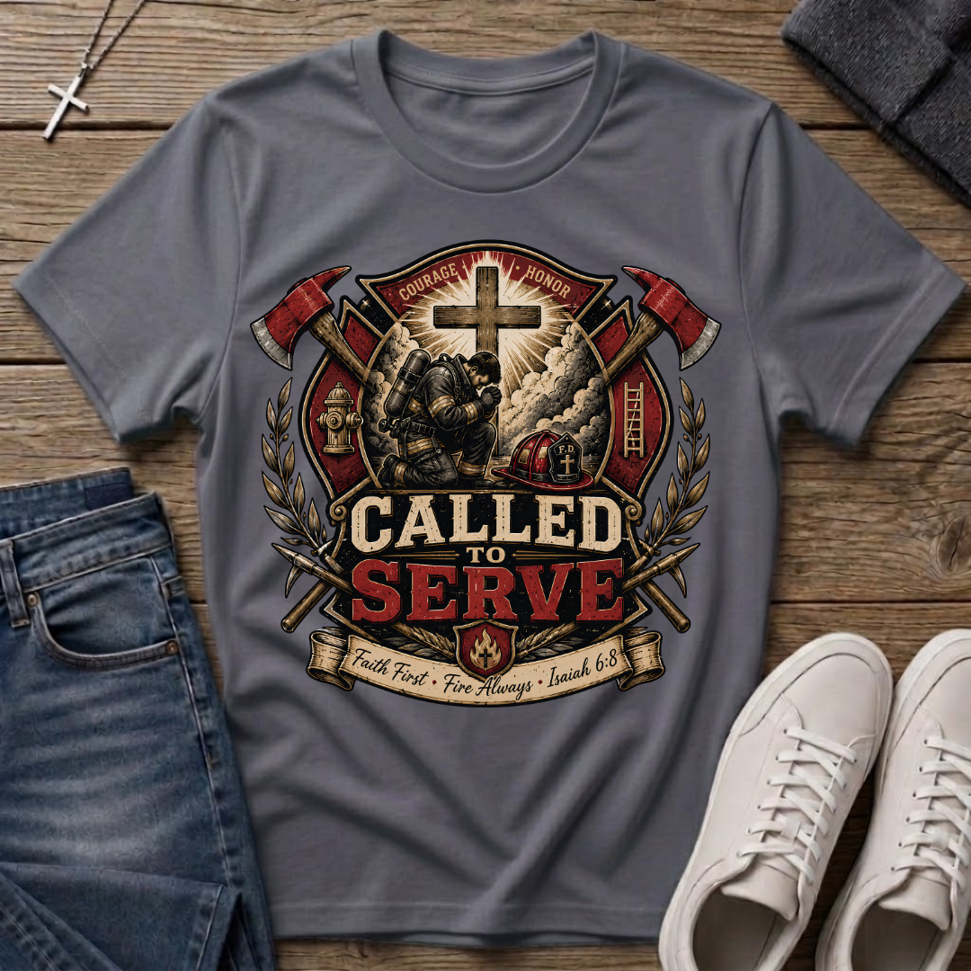 Called to Serve Christian Firefighter T-Shirt