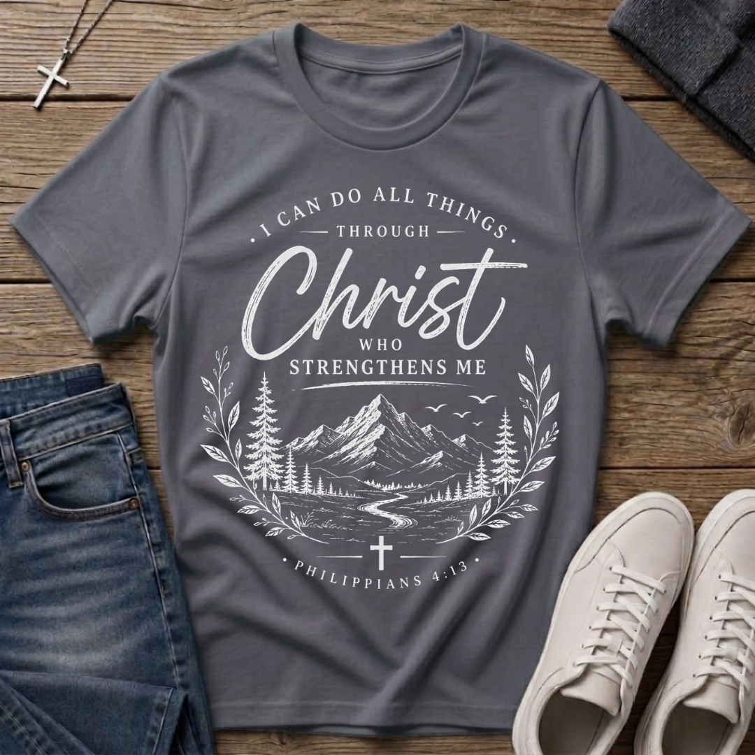 I Can Do All Things Through Christ Philippians 4:13 Christian T-Shirt