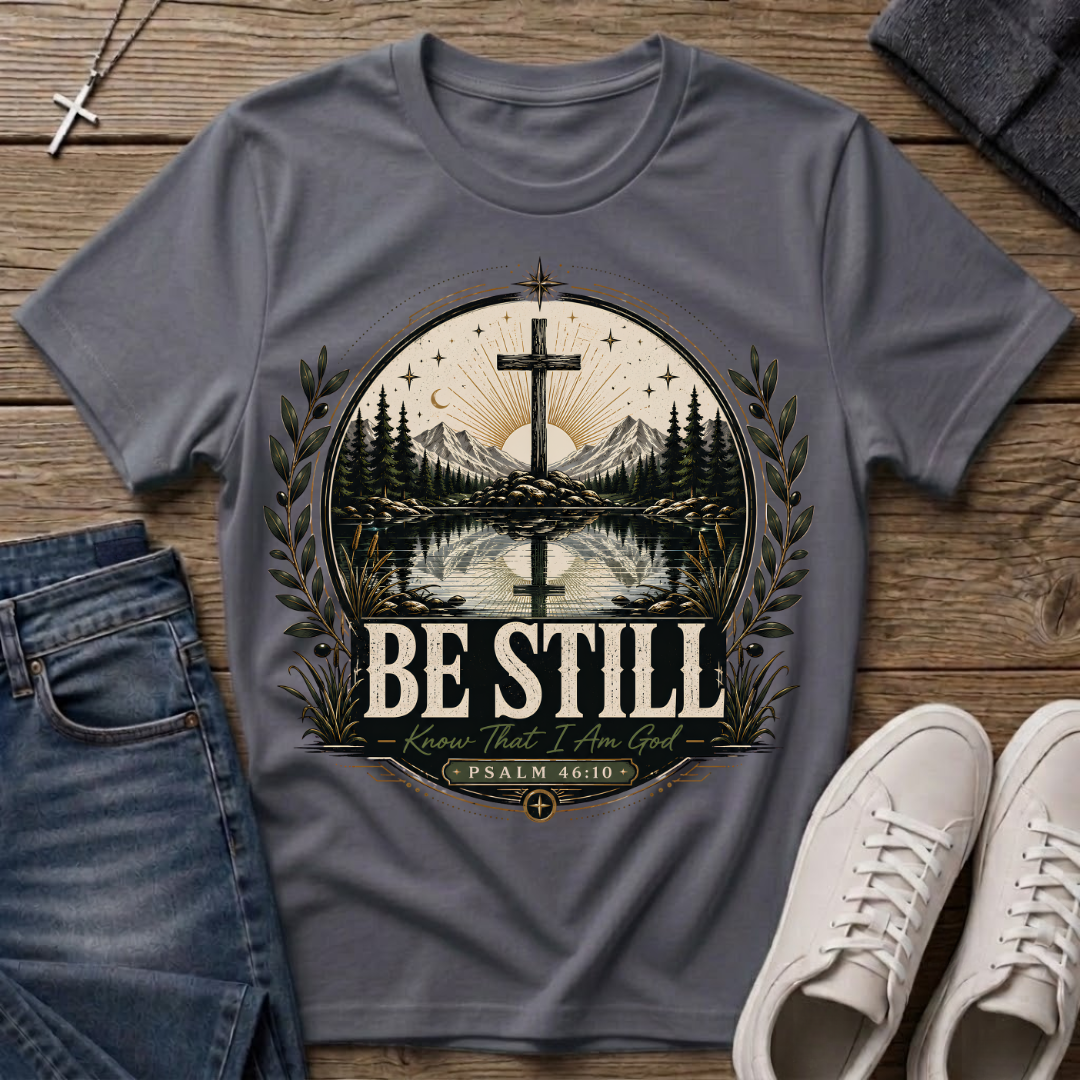 Be Still Psalm 46:10 Christian T-Shirt