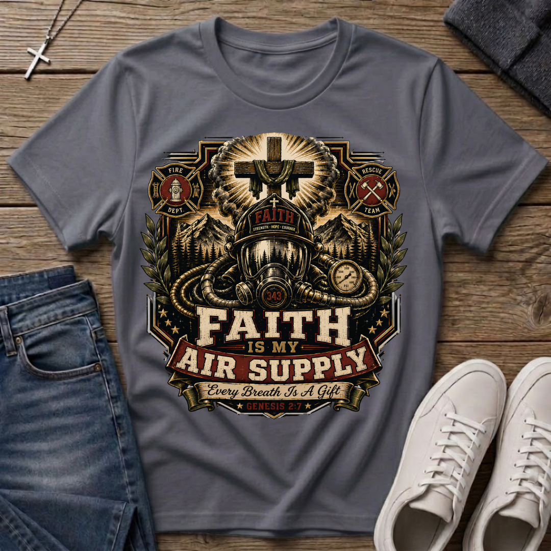 Faith Is My Air Supply Genesis 2:7 Christian T-Shirt