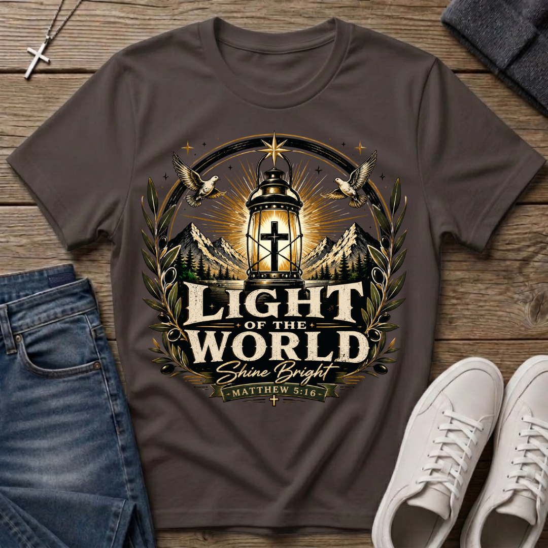 Light of the World Matthew 5:16 Christian T-Shirt