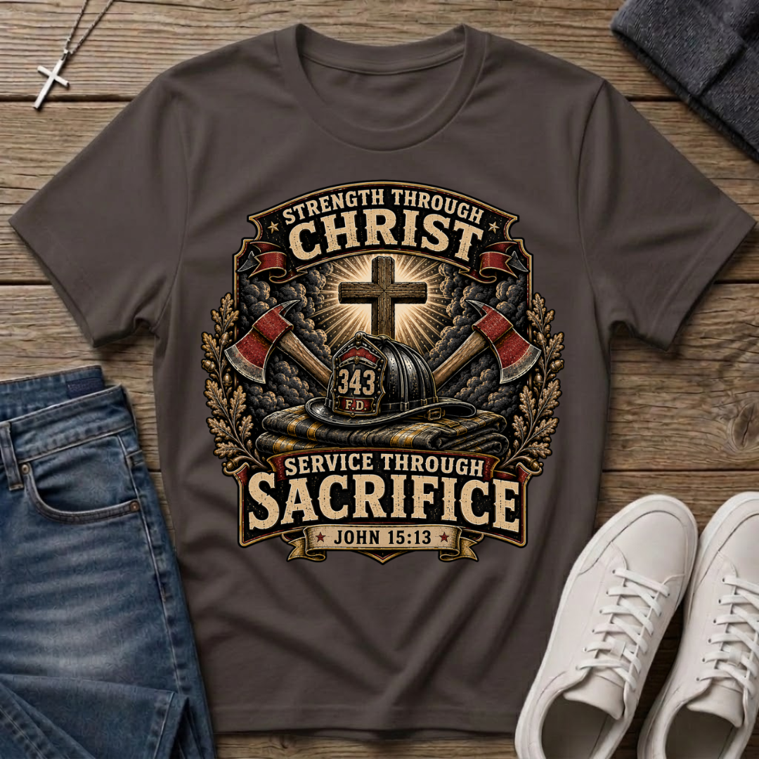Strength Through Christ Firefighter T-Shirt