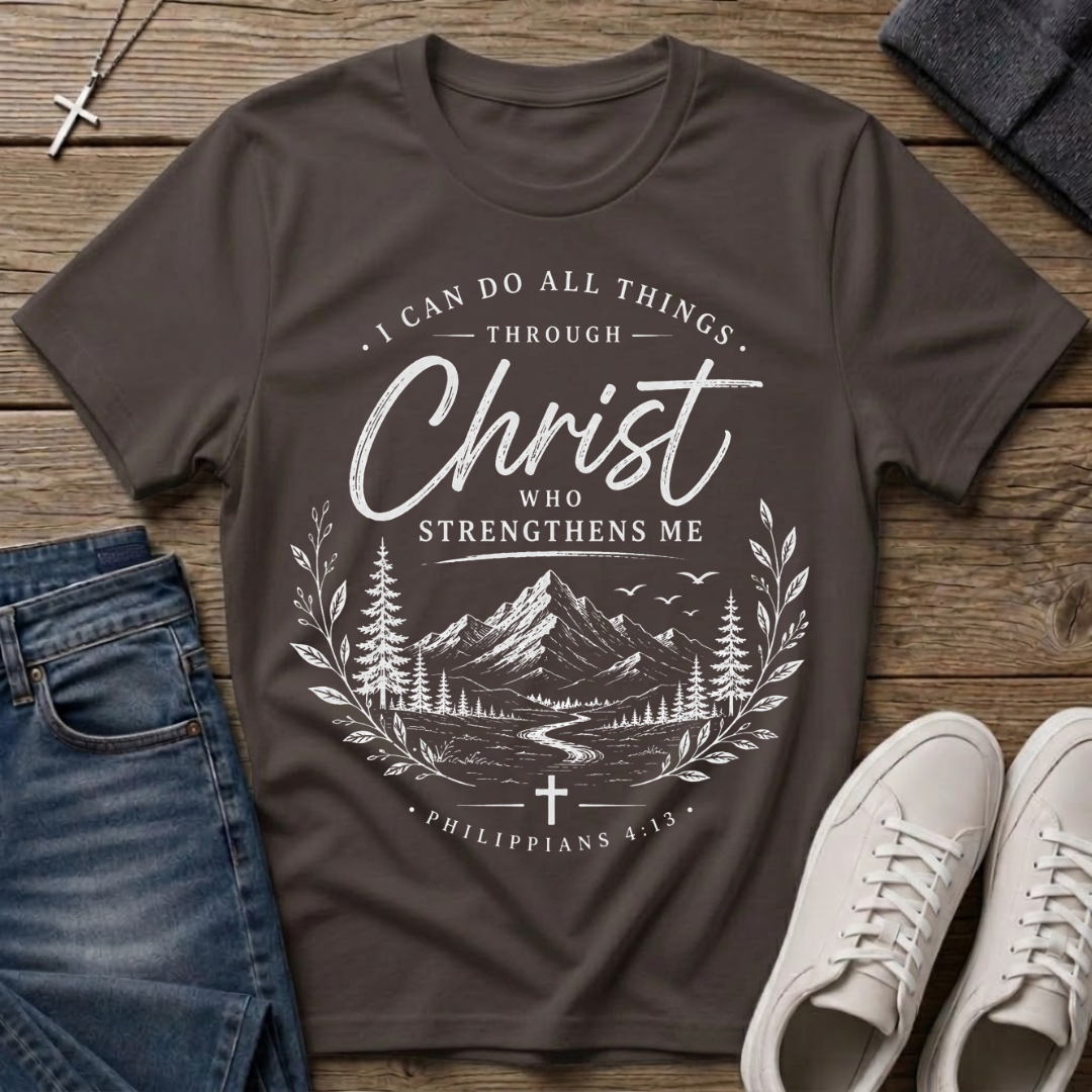 I Can Do All Things Through Christ Philippians 4:13 Christian T-Shirt