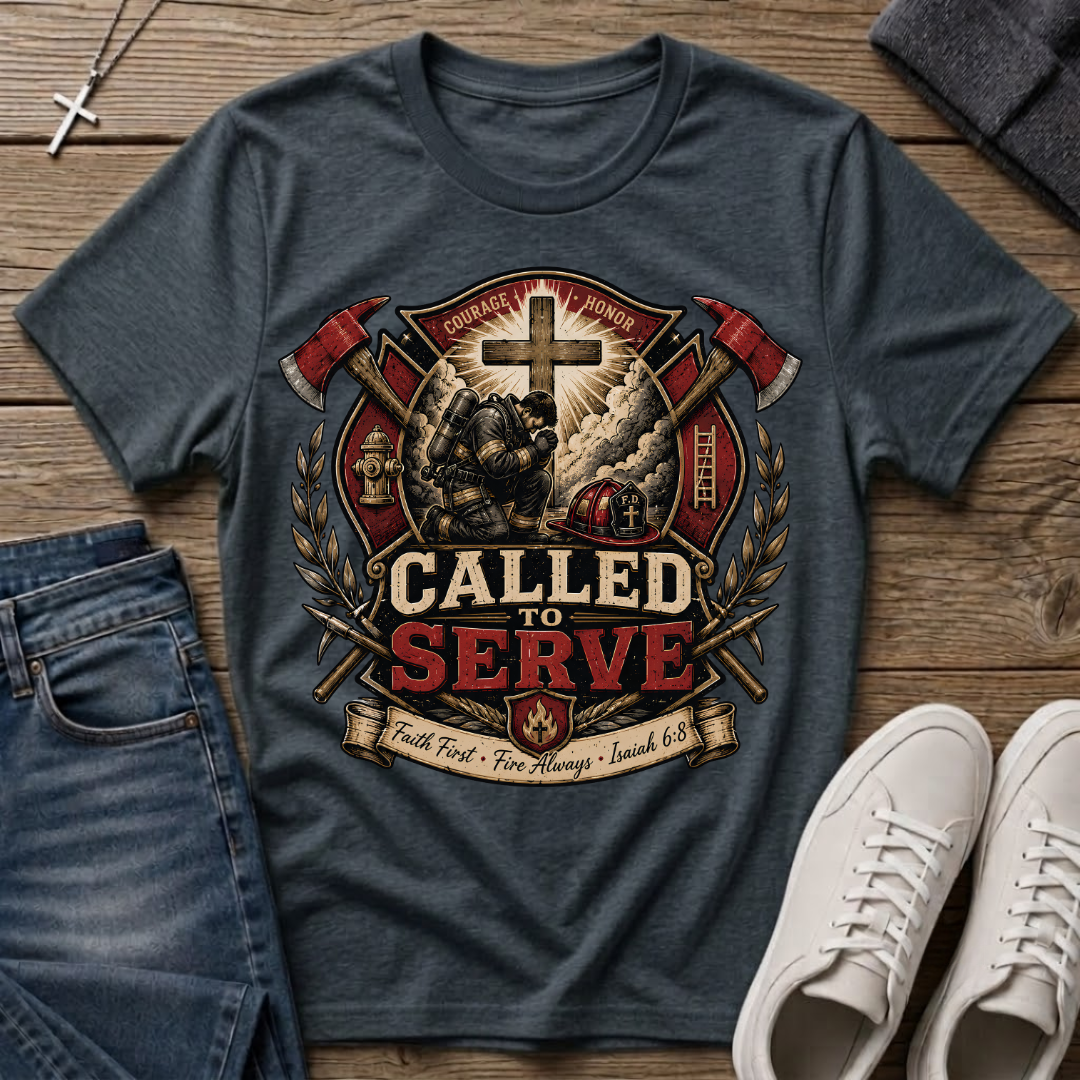 Called to Serve Christian Firefighter T-Shirt