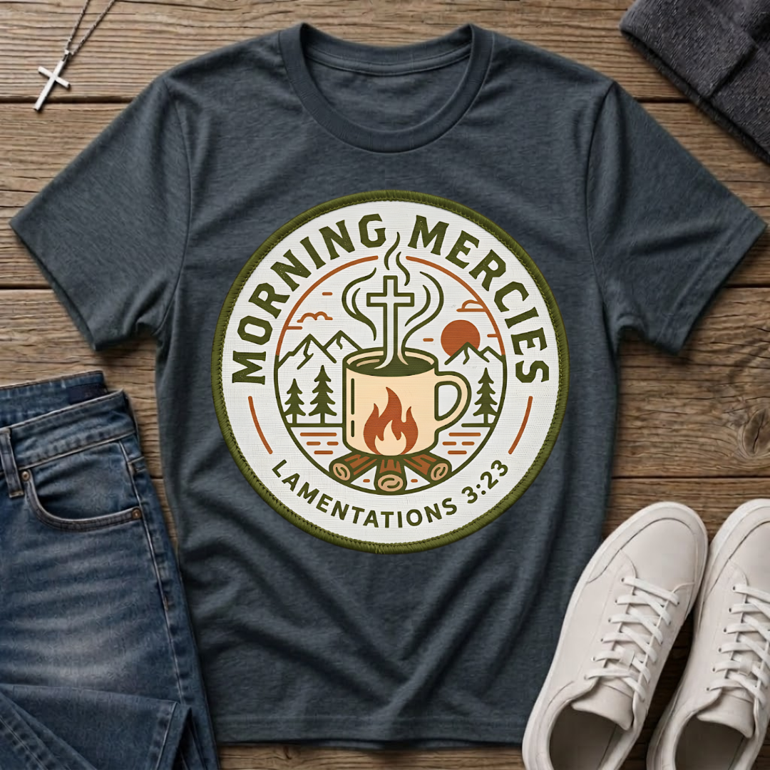 Morning Mercies Lamentations 3:23 Christian T-Shirt