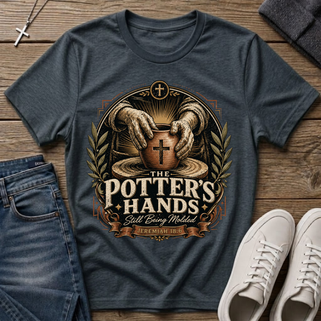 The Potter's Hands Jeremiah 18:4 Christian T-Shirt