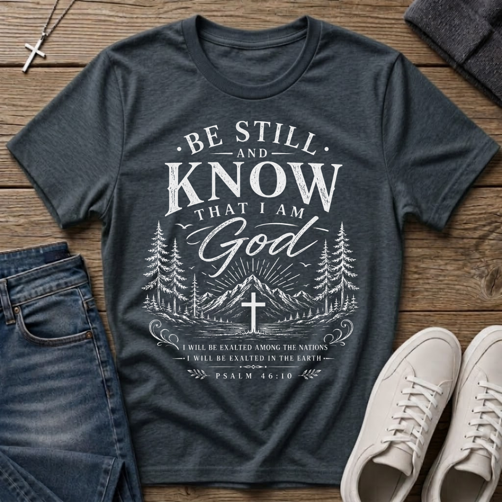 Be Still and Know Psalm 46:10 T-Shirt