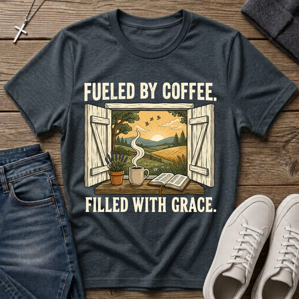 Fueled By Coffee Filled With Grace T-Shirt