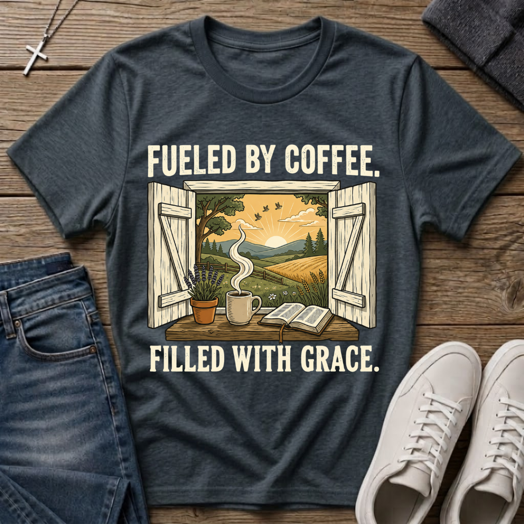 Fueled By Coffee Filled With Grace T-Shirt