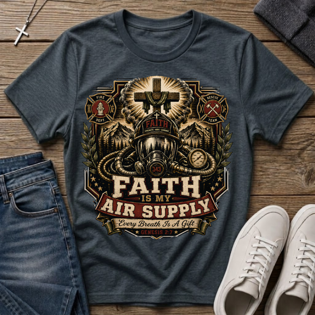 Faith Is My Air Supply Genesis 2:7 Christian T-Shirt