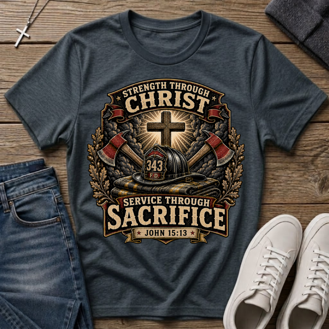 Strength Through Christ Firefighter T-Shirt