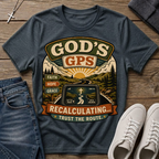 God's GPS Recalculating Christian T-Shirt