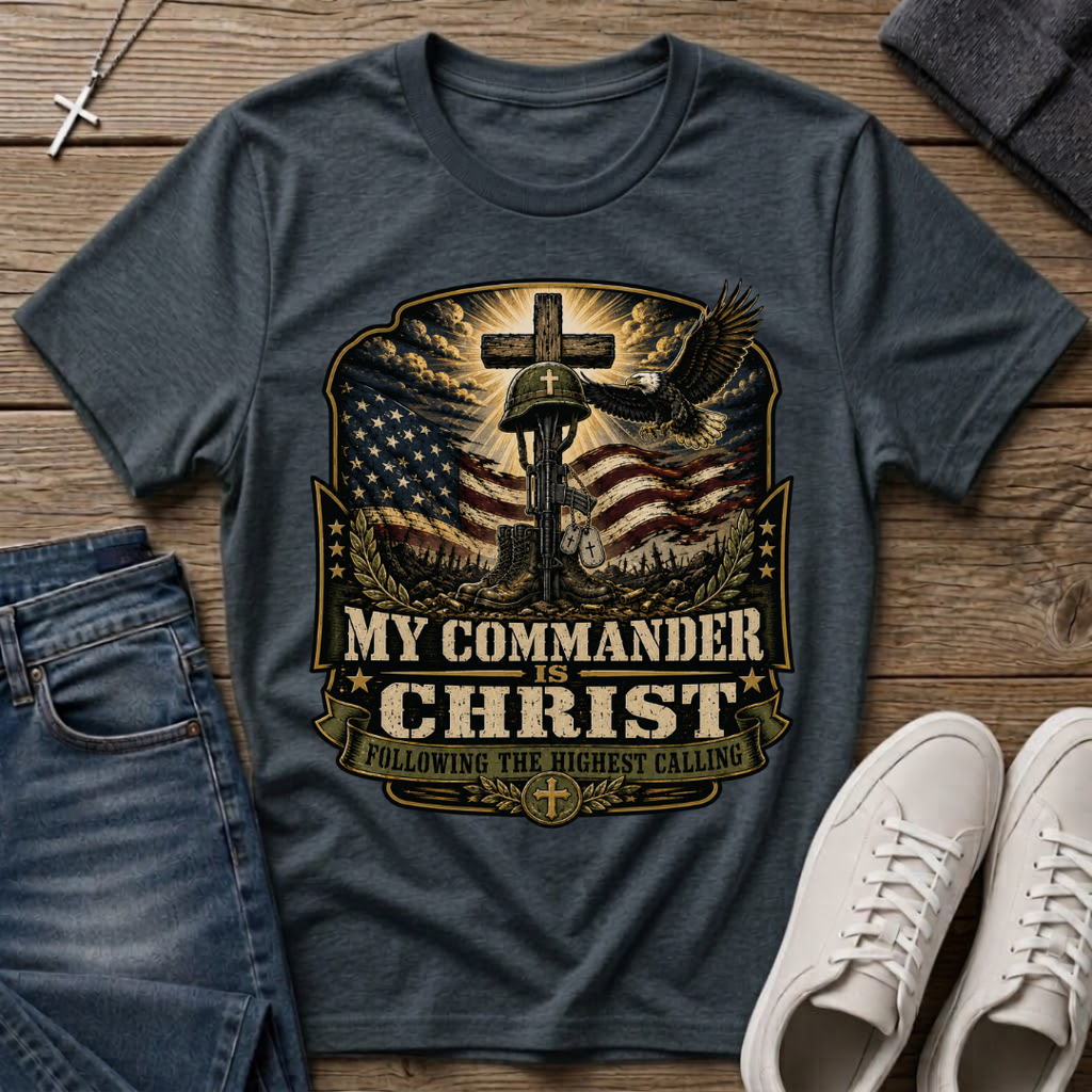 My Commander Is Christ Christian Veteran T-Shirt