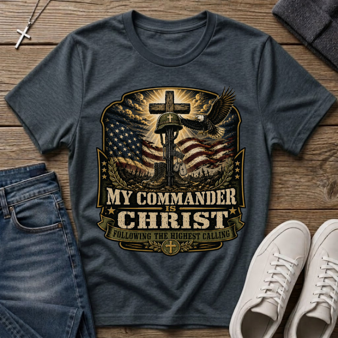 My Commander Is Christ Christian Veteran T-Shirt