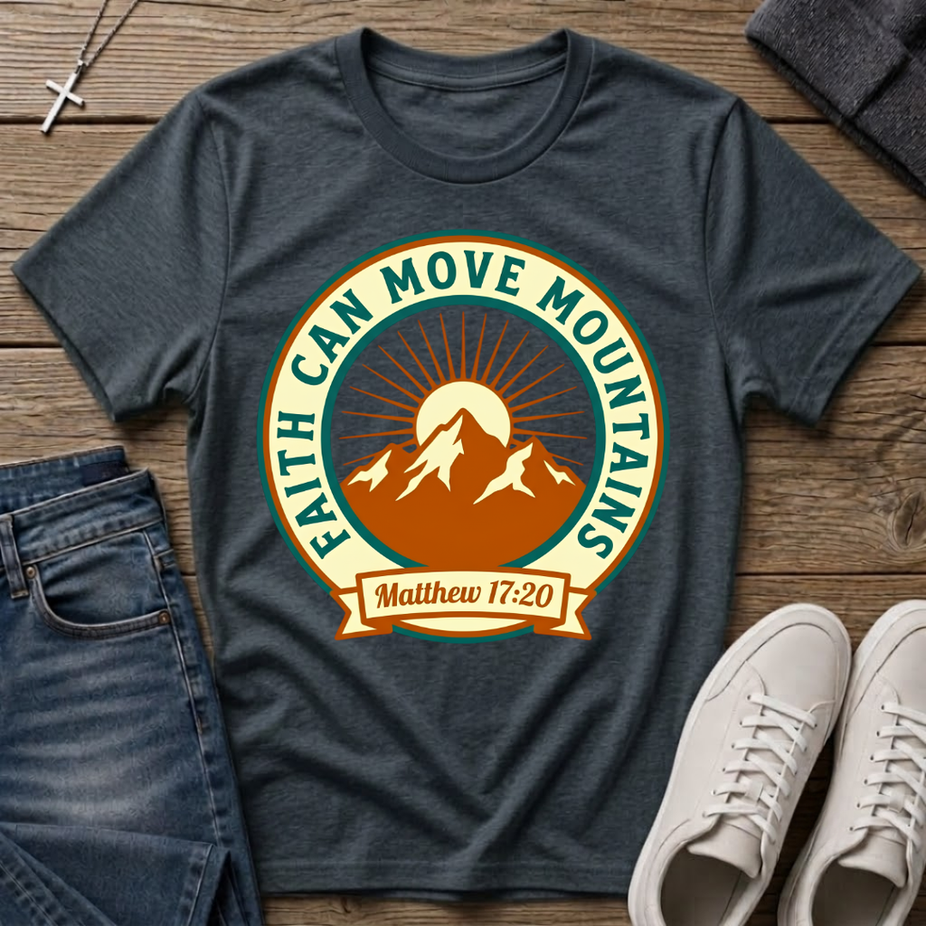 Faith Can Move Mountains Matthew 17:20 T-Shirt