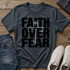 Faith Over Fear Cross Overlap T-Shirt