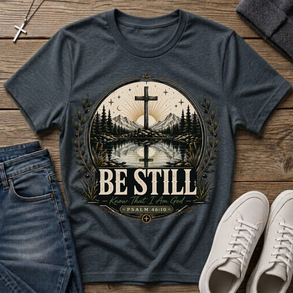 Be Still Psalm 46:10 Christian T-Shirt