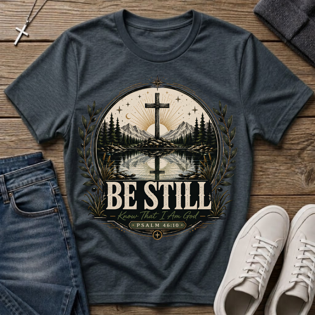 Be Still Psalm 46:10 Christian T-Shirt