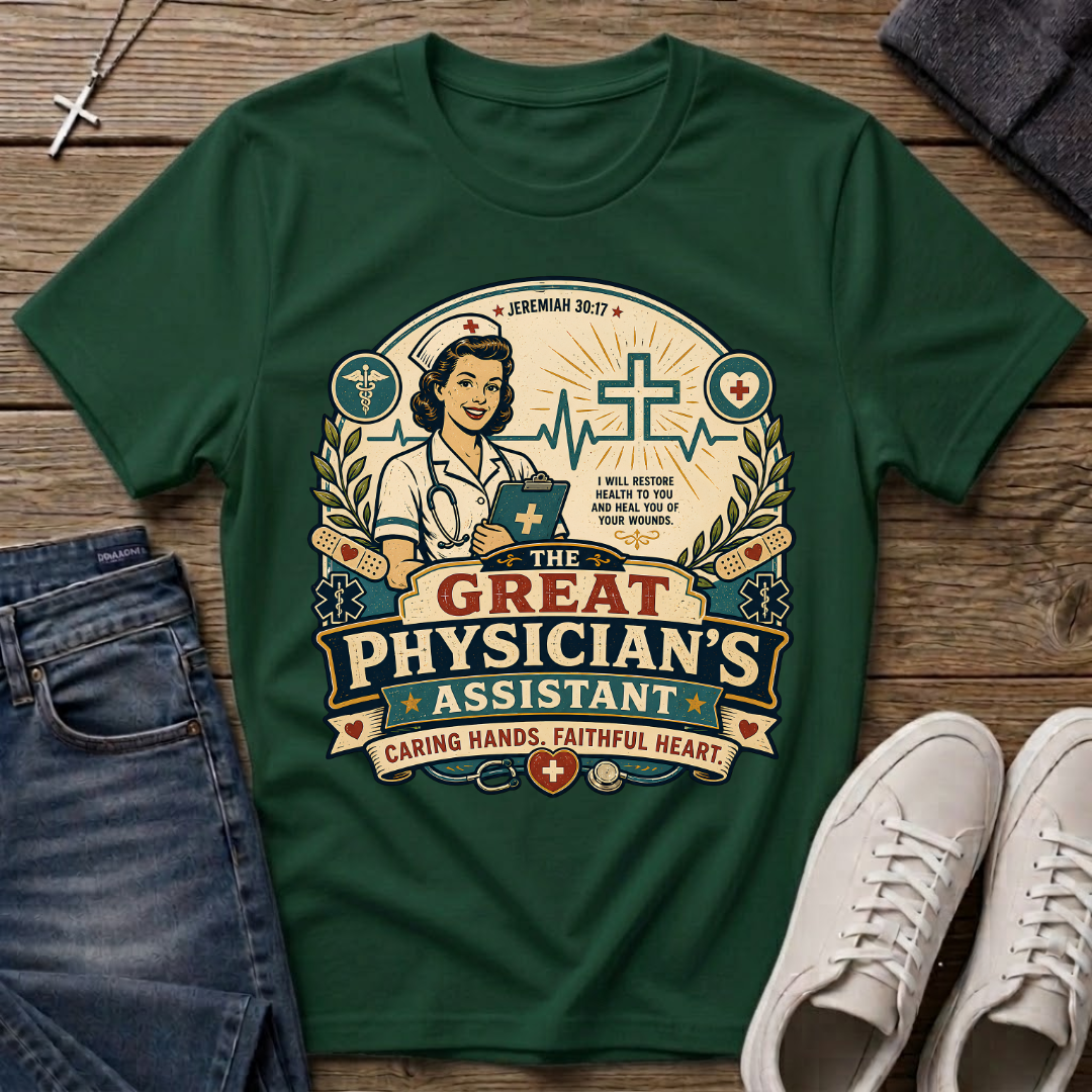 The Great Physician's Assistant Christian Nurse T-Shirt