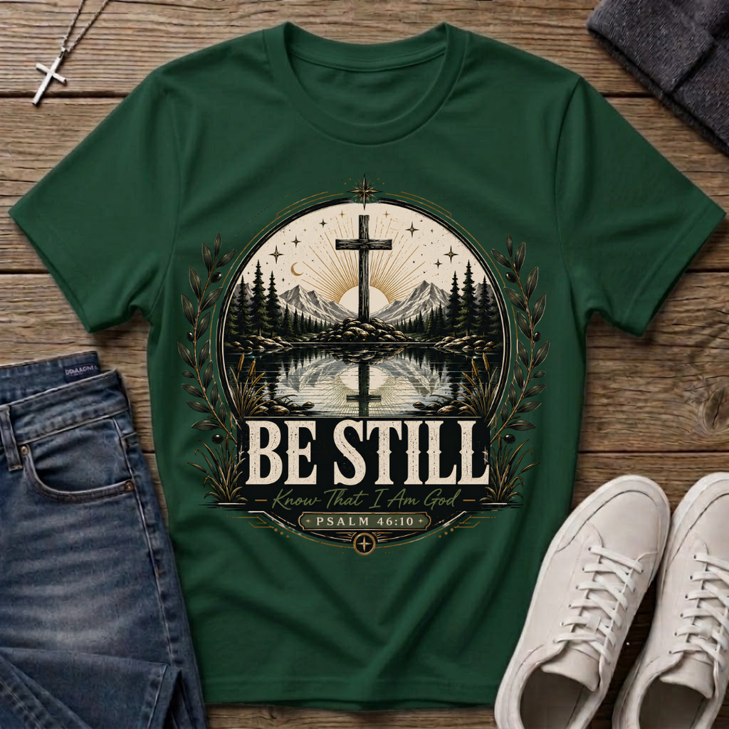 Be Still Psalm 46:10 Christian T-Shirt