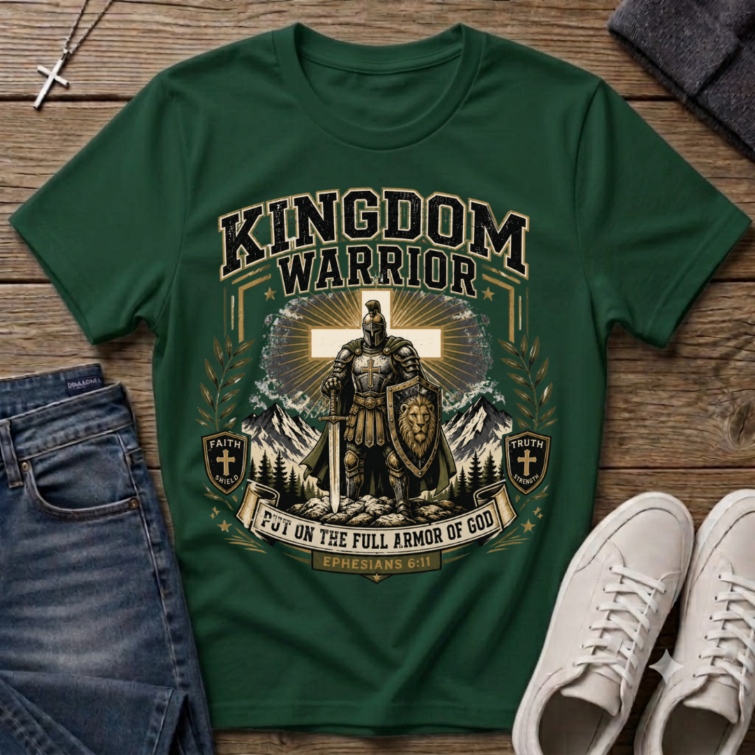 Kingdom Warrior Ephesians 6:11 Christian T-Shirt