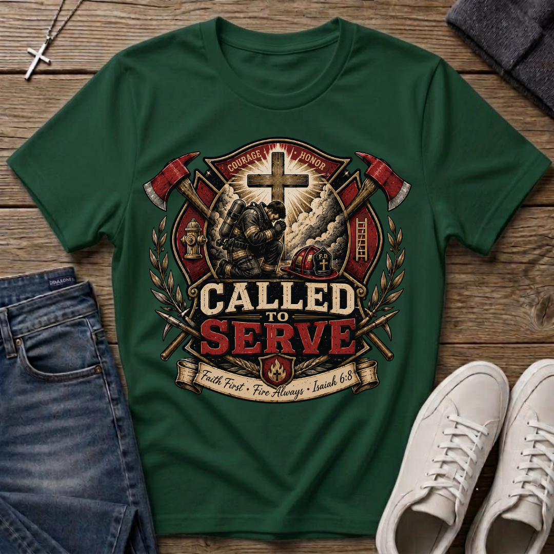 Called to Serve Christian Firefighter T-Shirt