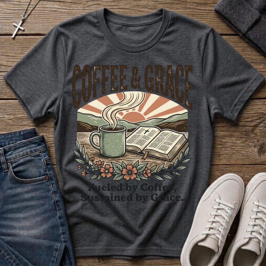 Coffee & Grace Fueled By Coffee, Sustained By Grace T-Shirt