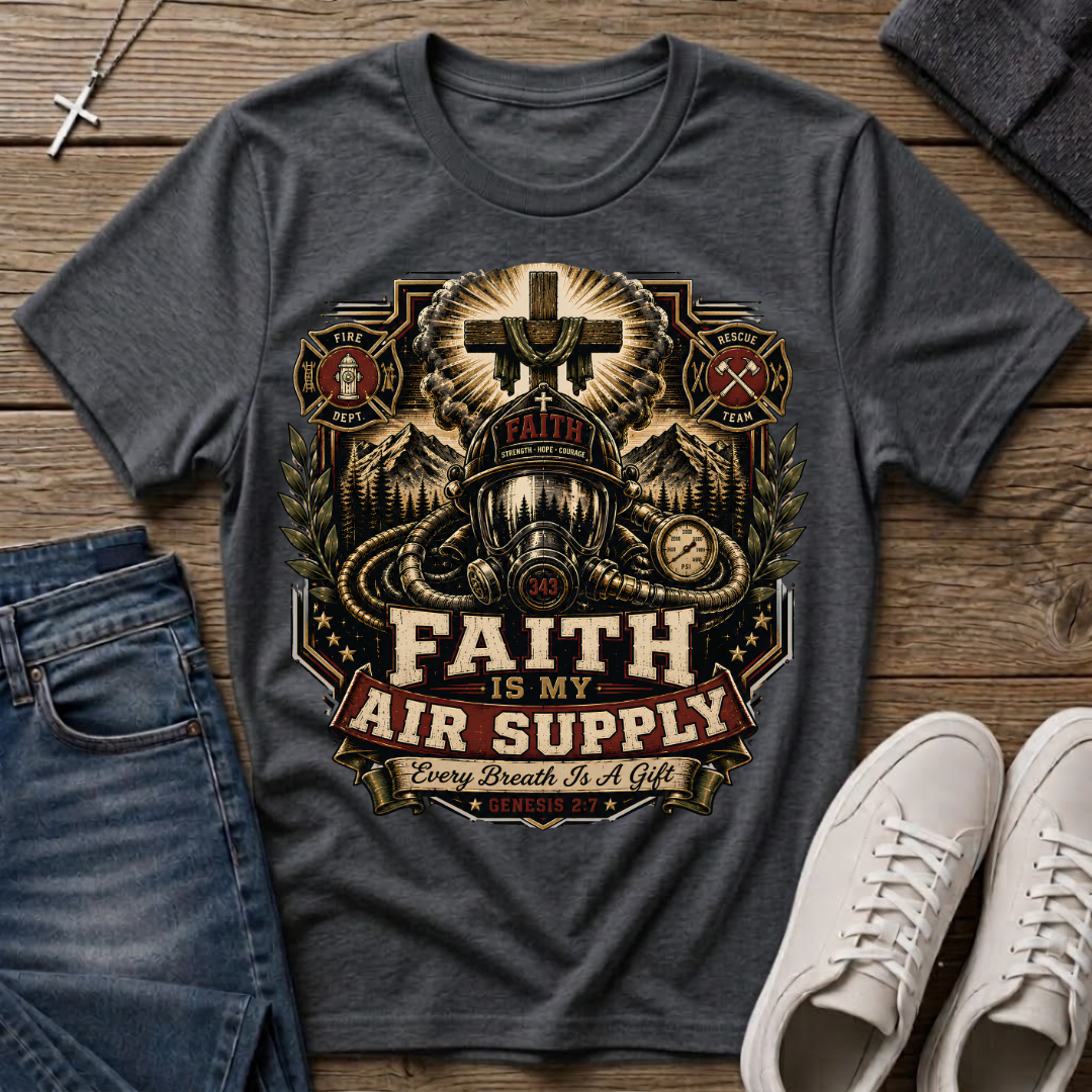 Faith Is My Air Supply Genesis 2:7 Christian T-Shirt