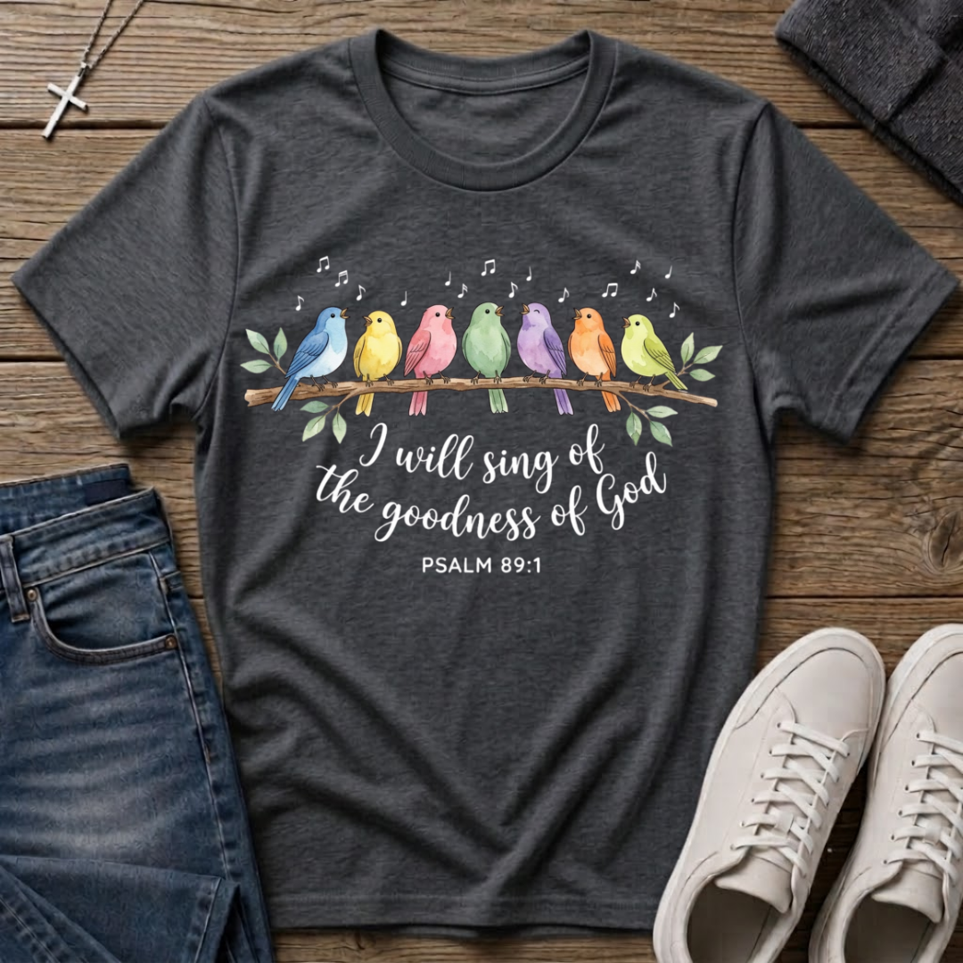 I Will Sing of the Goodness of God Christian Psalm 89:1 T-Shirt